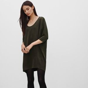 Aritzia Babaton Wyatt Washed Silk Cocoon Dress XS